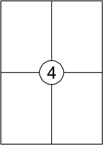 ETIKET RILLSTAB L/I/K A6 105x148mm  400ST 100 VEL