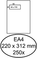Envelop Hermes akte EA4 220x312 vl zk 250st wt 250 Stuk