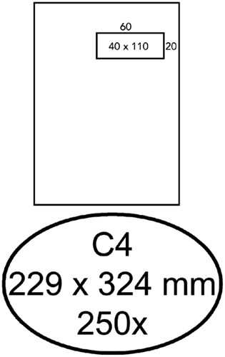 Envelop Quantore venster C4 zk 120gr wt 250 Stuk