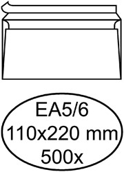 Envelop Quantore bank EA5/6 110x220 zk 80gr wt 500 Stuk