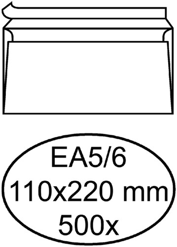 Envelop Quantore bank EA5/6 110x220 zk 80gr wt 500 Stuk