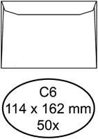 Envelop Quantore bank C6 114x162 80gr wt 50 Stuk