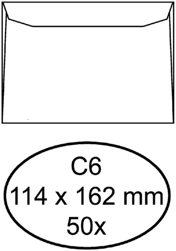 Envelop Quantore bank C6 114x162 80gr wt 50 Stuk