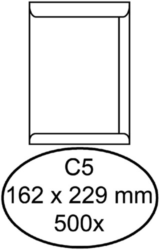 Envelop Quantore akte C5 162x229 100gr wt 500 Stuk