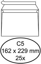 Envelop Quantore bank C5 162x229 80gr zk wt 25 Stuk