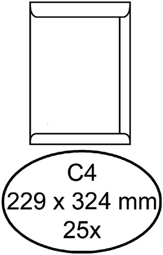 Envelop Quantore akte C4 229x324 120gr zk wt 25 Stuk