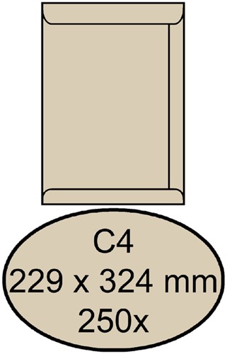 Envelop Quantore akte C4 229x324 120gr cremekraft 250 Stuk