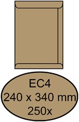Envelop Quantore akte EC4 240x340 100gr bruinkraft 250 Stuk