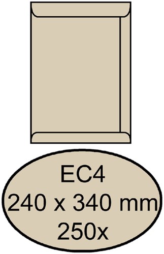 Envelop Quantore akte EC4 240x340 120gr cremekraft 250 Stuk