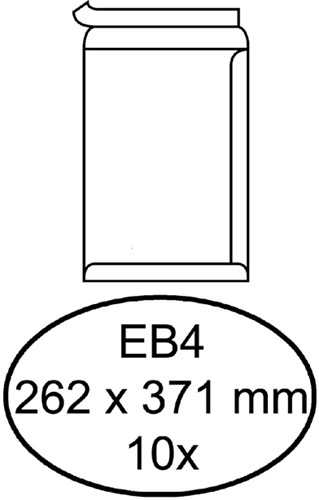 Envelop Hermes akte EB4 262x371 zk 10st wit 10 Stuk