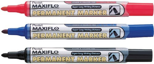 Viltstift Pentel NLF50 Maxiflo rond 1mm rood 1 Stuk-2