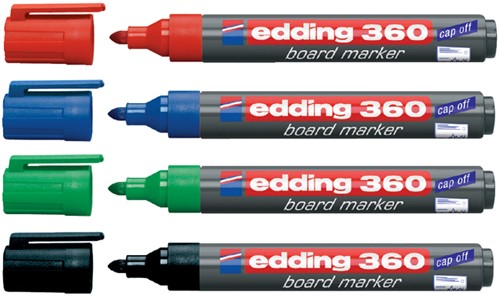 Whiteboardmarker edding 360 rond 1.5-3mm blauw 1 Stuk-2