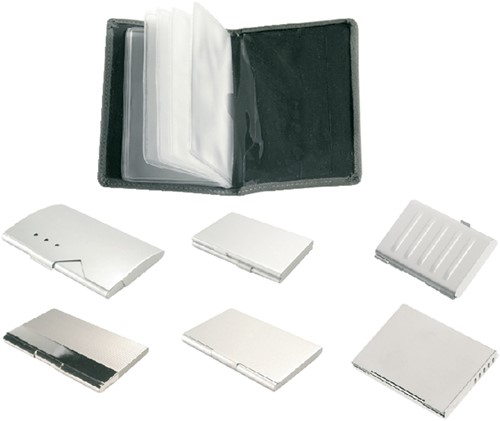 Visitekaartdoos metaal chrome 1 Stuk-3
