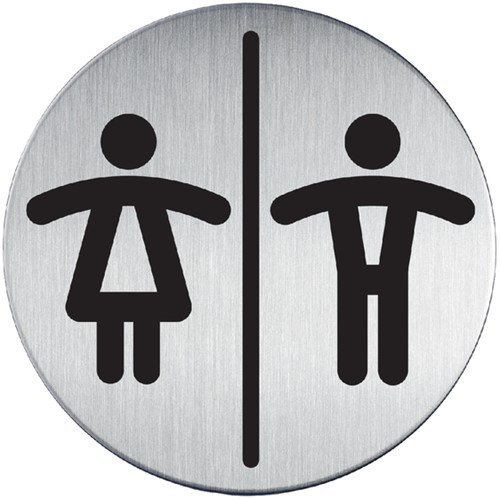 Infobord pictogram Durable toileten d h rond 83mm 1 Stuk