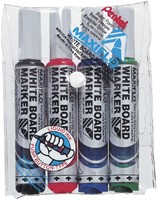 Whiteboardmarker Pentel MWL5M 3mm assorti 4 Stuk