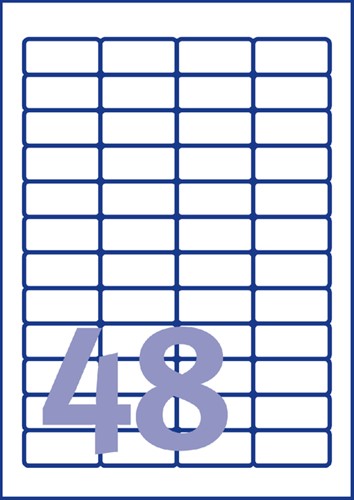 Etiket Avery L4736REV-25 45.7x21.2mm wit 1200st 25 Vel-2