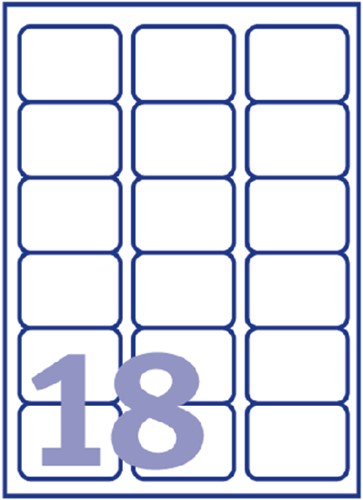 Etiket Avery L6025REV-25 63.5x46.6mm wit 450st 25 Vel-2