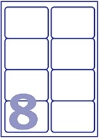 Etiket Avery J8165-10 99.1x67.7mm wit 80st 10 Vel-2