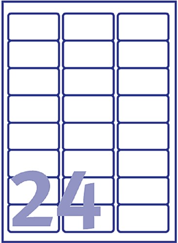 Etiket Avery J8159-25 63.5x33.9mm wit 600stuks 25 Vel-2