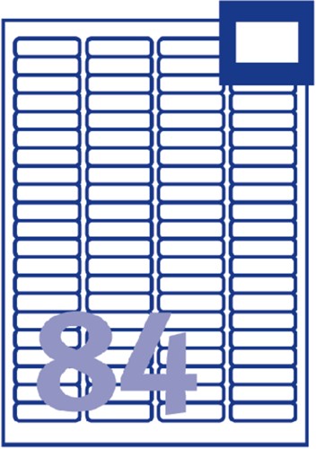 Etiket Avery J8656-25 46x11.1mm wit 2100st 25 Vel-2