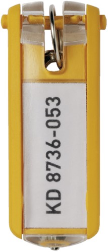 Sleutellabel Durable 1957 met ring geel 1 Stuk