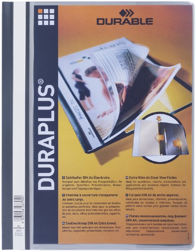 Snelhechtmap Durable Duraplus A4 grijs 1 Stuk