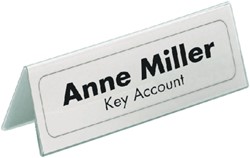Tafelnaambord Durable 8050 61x150mm transp 1 Stuk