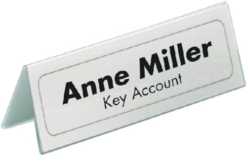 Tafelnaambord Durable 8050 61x150mm transp 1 Stuk