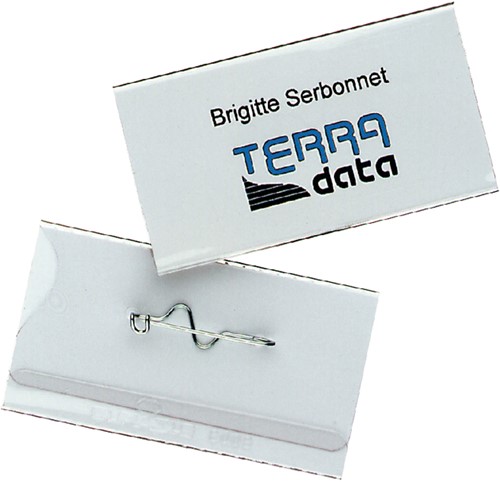 Badge Durable 8008 met speld 40x75mm 1 Stuk