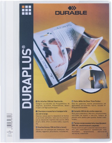 Snelhechtmap Durable Duraplus A4 wit 1 Stuk