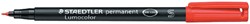 Viltstift Staedtler OHP Lumo SF 313 perm rood 1 Stuk