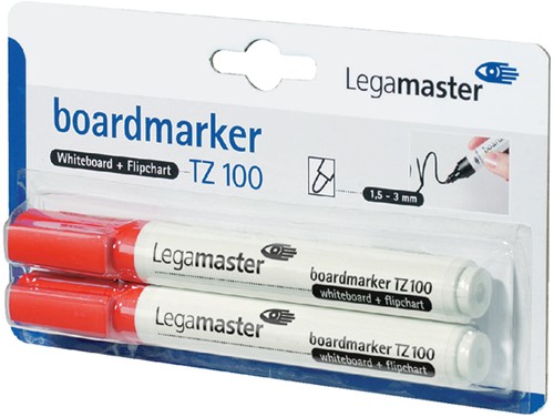 Whiteboardmarker Legamaster TZ100 2mm 2st rd 2 Stuk