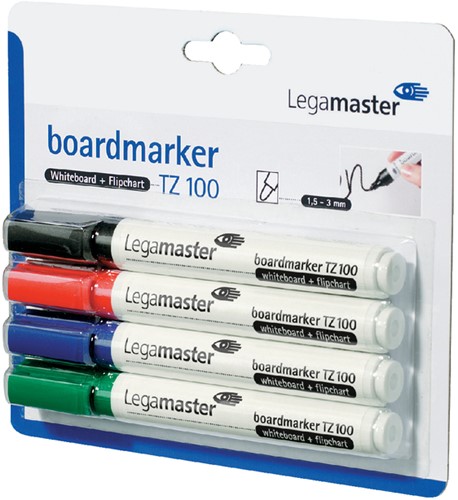 Whiteboardmarker Legamaster TZ100 2mm 4st ass 4 Stuk
