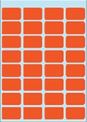 Etiket HERMA 3642 12x19mm rood 160st 5 Vel