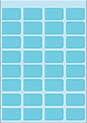 Etiket HERMA 3643 12x19mm blauw 160stuks 5 Vel