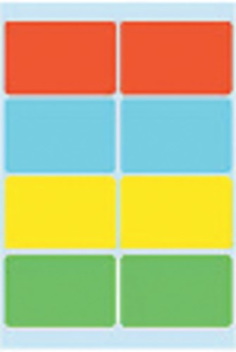 Etiket HERMA 3681 26x40mm assorti 40stuks 5 Vel