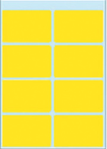 Etiket HERMA 3691 26x40mm geel 40st 5 Vel