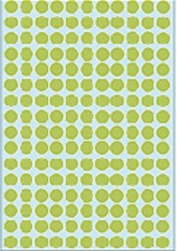 Etiket HERMA 2215 rond 8mm groen 5632st 32 Vel-2