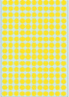 Etiket HERMA 2211 rond 8mm geel 5632st 32 Vel-2