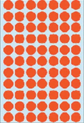 Etiket HERMA 2232 rond 13mm rood 2464st 32 Vel-2