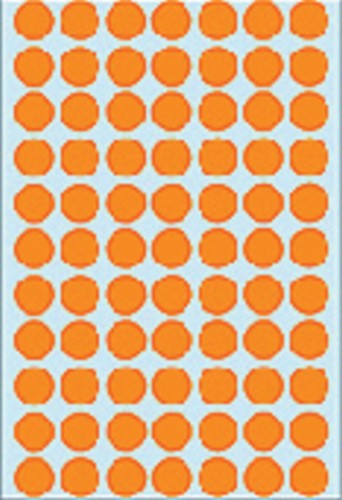 Etiket HERMA 2234 rond 13mm fluor oranje 1848stuks 24 Vel-2