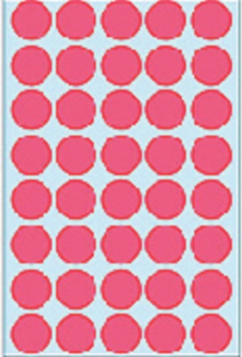 Etiket HERMA 2256 rond 19mm fluor rood 960st 24 Vel-2