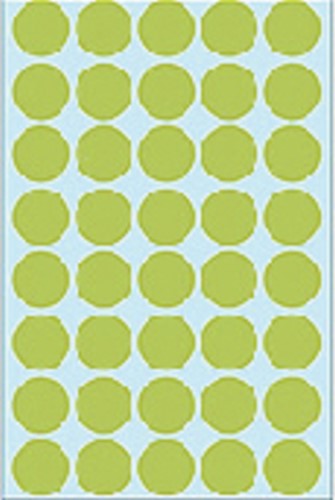 Etiket HERMA 2255 rond 19mm groen 1280st 32 Vel-2