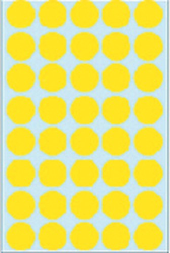 Etiket HERMA 2251 rond 19mm geel 1280stuks 32 Vel-2