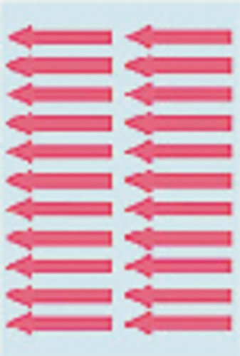 Etiket HERMA 4143 38x7mm pijl rood 88st 4 Vel