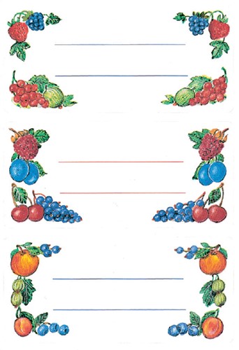 Etiket HERMA 3784 keuken fruit 4 Vel