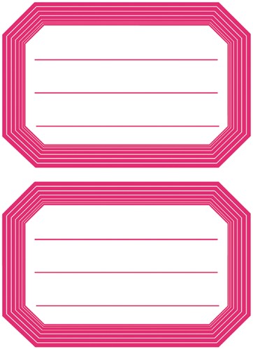 Etiket HERMA 5712 82x55mm schrift rode rand 12st 6 Vel-2
