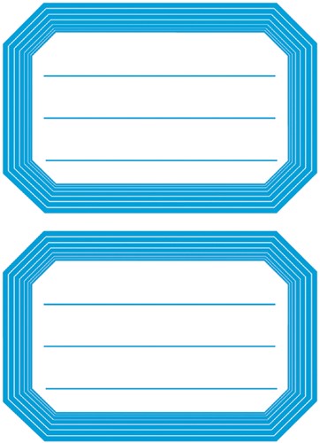Etiket HERMA 5714 82x55mm schrift blauwe rand 12st 6 Vel-2