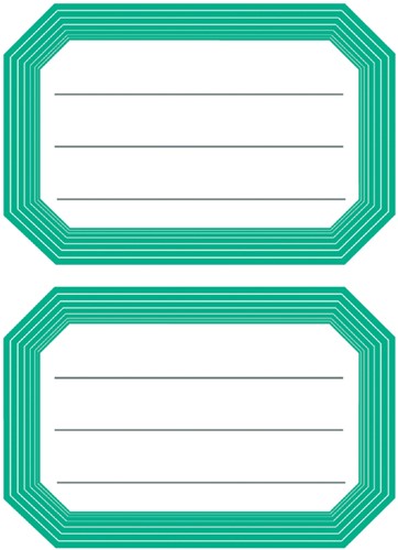 Etiket HERMA 5716 82x55mm schrift groene rand 12st 6 Vel-2