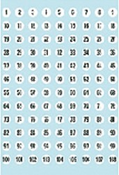 Etiket HERMA 4128 8mm getallen 1-540 540stuks 5 Vel